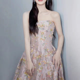 2025 In stock, Chen Yihan has the same  princess dress on the run, high-end bride engagement robe dress, fairy dress.
