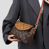2025 Bag Autumn Women's popular Fashion Retro Printed Shoulder Bag Contrast Color Popular Temperament Mom Bag Large Capacity Women's Bag