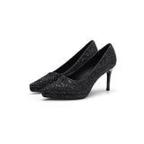 2025 8088-6 Bridesmaids Bride Wedding Shoes Women's 2025 New Pointed Thin Heel Xiuhe Shoes Temperament High Heels Women's 8CM
