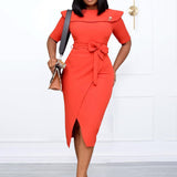 2025 2025 women's clothing popular Popular trade new  solid color professional office Popular trade large size New dress