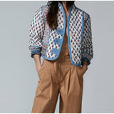 NAMCOVERSE 2025 Printed button double-sided jacket popular  New fashion women's autumn and winter warm cotton clothes