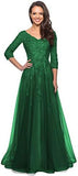 2025 Evening Dress Elegant Lace Bridal Mother Dress Women's Formal Sleeve Hot Trade Aunt Dress