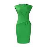 2025 D392 2025 women's clothing independent station  fashion temperament elegant pleated hip wrap pencil skirt African dress
