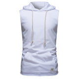 NAMCOVERSE 2025 Clearance treatment, summer  men's sleeveless fitness T-shirt, hooded round neck summer breathable pure cotton vest for men
