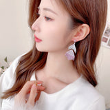 2025 temperament fishtail fringed earrings personality exaggerated gradual change micro zircon super flash luxury creative long earrings