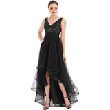 2025 popular new chiffon dress  New 2025 dinner V-neck A-word sleeveless irregular dress