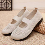 namcoverse Women's Shoes Spring and Summer Old Beijing Cloth Shoes Pumps Soft-Soled Non-Slip Breathable Light Casual Shoes All-Match Flying Woven Surface Mom Shoes