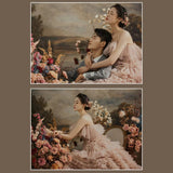 2025Studio haute couture tube top color yarn retro Korean wedding photography clothing couple photo flower photo Mori dress