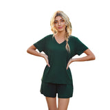 NAMCOVERSE Real new product  wish Modal cotton V-neck casual suit loungewear short sleeves shorts pajamas, spot