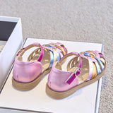 NAMCOVERSE  Roman Children's Shoes Girls' Sandals Closed Toe  Summer New Older Kids' Sneakers Fashion Princess Shoes Children's Shoes