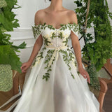 2025 Banquet evening dress popular new white shoulder can usually wear thin small host medium and long dress