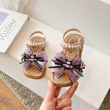 NAMCOVERSE  Summer New Girls' Sandals Medium and Large Children's Popular Little Girl Princess Shoes Children's Soft Bottom Beach Shoes