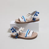 NAMCOVERSE  Free Shipping Ethnic Style Girls' Soft Bottom Sandals  Summer New Korean Style Children Slip-on Open Toe Beach Shoes