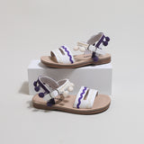 NAMCOVERSE  Free Shipping Ethnic Style Girls' Soft Bottom Sandals  Summer New Korean Style Children Slip-on Open Toe Beach Shoes