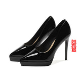 2025 1088A pointed thin heels high heels women's sexy temperament waterproof table single shoes women's feet are not tired, solid color super high heels