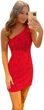 2025 Sequin heavy industry dress popular new 2025 one-shoulder sexy fashion split fashion trend small dress