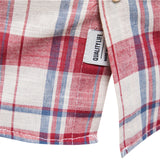 NAMCOVERSE 2025 popular Summer Men's New Plaid Shirt Men's Casual Pocket Casual Business Top Lapel Short Sleeve Top