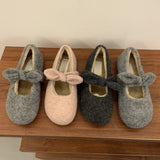 2025 Sweet and cute Mary Jane Mao Mao shoes female winter popular new fairy gray single shoes velvet warm cotton shoes