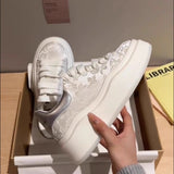 namcoverse Chinese Style Embroidery Platform White Shoes Women's  New Popular Summer Small Height Increasing New Chinese Canvas Shoes