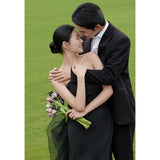 2025 light wedding dress  new bride light luxury high-end fishtail tube top certificate engagement dress female spring