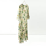 2025 Silk fishtail skirt, ruffle edge floral dress , mulberry silk dress  women's new summer