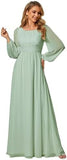 2025 popular autumn and winter new  bridesmaid clothes 2025 Popular trade long dresses sexy and elegant chiffon evening dresses