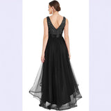 2025 popular new chiffon dress  New 2025 dinner V-neck A-word sleeveless irregular dress