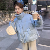 Winter Korean version of stand-up collar women's New new padded thickened cotton clothes wind loose cotton clothes bread clothes student tide