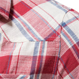 NAMCOVERSE 2025 popular Summer Men's New Plaid Shirt Men's Casual Pocket Casual Business Top Lapel Short Sleeve Top
