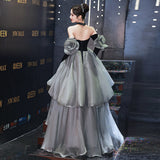 Annual meeting evening dress female design sense performance temperament celebrity 2025 new art test banquet stunning catwalk dress