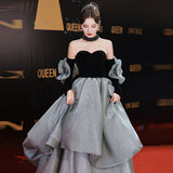 Annual meeting evening dress female design sense performance temperament celebrity 2025 new art test banquet stunning catwalk dress