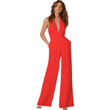 New European and American Women's Clothing Banquet Dress Jumpsuit  Independent Station Popular Sexy Halter Women's Trousers