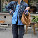 NAMCOVERSE 2025 Printed cotton jacket cardigan on both sides popular  New fashion women's color matching small cotton-padded jacket cotton-padded coat