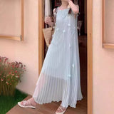 2025 Spot popular dresses this year, summer clothes popular new fugitive princess vintage dress