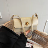 NAMCOVERSE 2025 Textured retro small square bag women's 2025 early spring new Korean solid color simple design messenger bag Popular style underarm bag