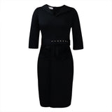 2025 D065L 2025 women's clothing independent station autumn Popular trade large size office professional pencil rose 2025 dress