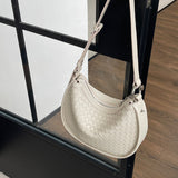 NAMCOVERSE 2025popular New new crescent cowhide women's bag woven bag, fashionable and casual leather one-shoulder crossbody armpit bag