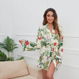 NAMCOVERSE Real spot  autumn and winter new products 2025  leaves flower casual wear homewear skin-friendly nightgown women