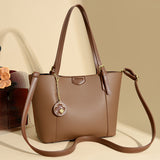 2025 Bag Women's popular Autumn Premium Sense Large Capacity Tote Bag Contrasting Color Niche Temperament Shoulder Bag Practical Commuter Bag