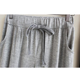 Summer Women's New plus-Sized Cropped Pants Loose Harem Pants Fat Sister Wide 100.00kg plus Size Casual Sports Pants