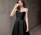 2025 light wedding dress simple satin princess tutu skirt tube top temperament small bride wedding go out