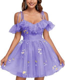 2025 suspender evening dress short dress popular new mesh yarn slim and thin adult ceremony host dress