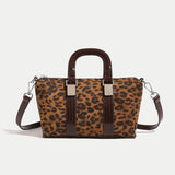 2025 Crossbody bag Korean version retro leopard print bag women's autumn and winter high-end fashion temperament handbag new versatile women's bag