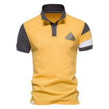 NAMCOVERSE 2025 Clearance treatment Short sleeve popular new lapel two-color splicing Embossed logo fashionable  men's polo shirt cotton