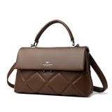 2025 Bag autumn and winter high-end niche handbag popular new middle-aged women's temperament messenger bag rhombus embroidery thread bag