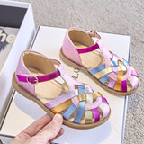 NAMCOVERSE  Roman Children's Shoes Girls' Sandals Closed Toe  Summer New Older Kids' Sneakers Fashion Princess Shoes Children's Shoes