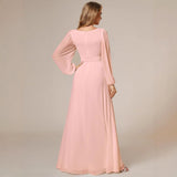 2025 popular autumn and winter new  bridesmaid clothes 2025 Popular trade long dresses sexy and elegant chiffon evening dresses
