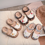 NAMCOVERSE  New Girls' Closed Toe Sandals  Summer Children Girl Casual Girl Shoes Fashion Girl Shoes Flower