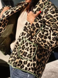 NAMCOVERSE 2025 Long-sleeved animal print cotton jacket New popular winter new  style leopard print casual loose jacket