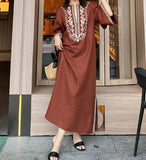 2025 Early Autumn Hepburn Elegant Loose Niche Design  Retro Printed Dress Femininity Muse Fan Yujie